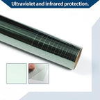 Car Window Tint Film Window Privacy Film Car Carbon 2 PLY PET 24.61 ft x 23.62 Inch 1 Pc Yellow VLT 81% IRR 14% UVR 30%
