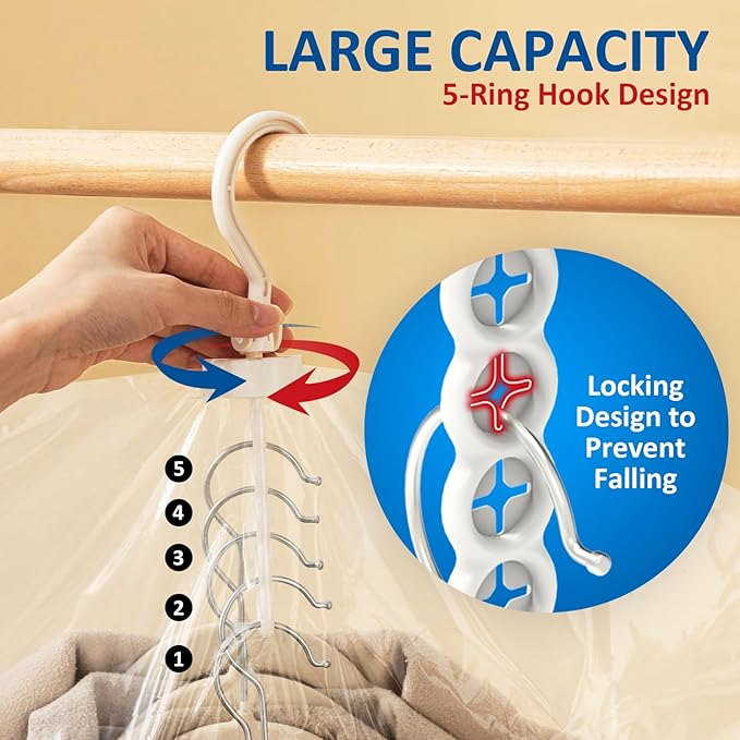 Hanging Vacuum Storage Bags, 3 Pack Large Hanging Vacuum Seal Bags for Clothing, Space Saver for Clothes, Jackets, Closet Org