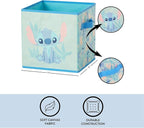 Stitch Storage Cubes Set of 2 Durable Fabric Bins with Handles, 10"x10"x10" Collapsible Cube Organizers