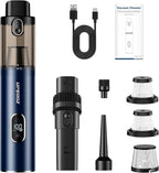 Handheld Vacuum Cordless, Car Vacuum with 14000PA Powerful Suction with LED Light, Air Duster 2-in-1,Low Noise Rechargeable P