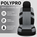 Pariitadin Car Seat Covers Full Set, Washable and Breathable Premium Cloth Automotive Vehicle Seat Cover for Car Interior, Un