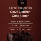 SARNA BASEBALL Glove Leather Conditioner - Use on Baseball Gloves, Softball Gloves, and Other Leather Sports Equipment - Made
