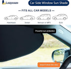 2-Pack Car Side Window Sun Shade | Black Gel Electrostatic UV Protection Sunshade | Universal Fit 99% Vehicles | Foldable Car Shades