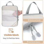 Compression Packing Cubes for Travel, Lightweight Vacation Travel Essentials, Travel Accessories for Suitcase Organizer Bags 