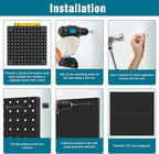 Peg Board Kit, Includes Pegboard and Accessories,with Hooks and Bins,Peg Board Wall Organizer for Office,Ornaments Display,Cr