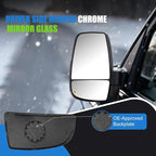 Driver Side Lower Mirror Glass with Backing Plate Replacement for 2015-2022 Ford Transit T150 T250 T350 & MK8 - Wide Angle Convex Blind Spot Lens, Clip-On Install (Non-Heated), Replaces BK3Z-17K707-A