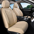 Coverado Front Seat Covers, 2 Pieces Universal Seat Cover for Cars, Breathable Nappa Leather Waterproof Car Seat Cover, Car S