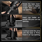 DYLEN Car Cup Holder Expander, Cup Holder Expander Adapter for Car with Adjustable Arms and Base, Fits Yeti, HydroFlask, Stan
