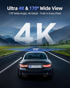 Dash Cam Front 4K - 1.5" IPS Display & 5G WiFi & 64G Card, 360° Rotation Mini Dashcam, Car Camera with WDR Night Vision, 24H 