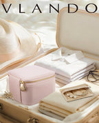 VLANDO Gifts for Teachers,Jewelry Box with 6 Velvet Jewelry Bags Travel Jewelry Storage for Women Girl Jewelry Organizer Neck