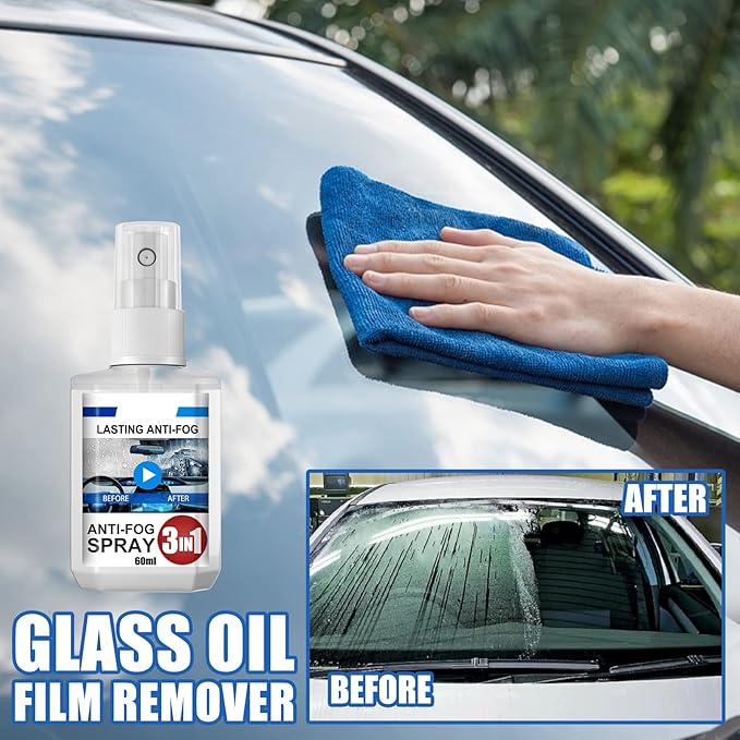 Car Glass Anti Fog Spray,60ml Rainproof Nano Rain Remover Multifunctional Car Glass Coating Agent Water Repellent Coating for