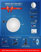 11.65" Wide-Angle HD Convex Mirror - Acrylic Safety Security Traffic Corner Mirror, Frameless Round Wall Mounted Observation Mirror for Garage, Driveway, Warehouse, Office, Store - Wall-Mount