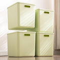 4 pack large plastic White storage bins Baskets, Toy Box Chest with Lids and Handle，Organizer Containers for Baby，Kids,snacks