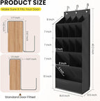 15 Pockets Over the Door Shoe Organizer, Shoe Rack for Closet Door with Large Breathable Pockets, Hanging Shoes Rack for Boot