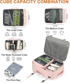 Lumesner Carry on Travel Backpacks, Extra Large 40L Flight Approved Bag for Men & Women,Expandable Suitcase Backpack With 4 P
