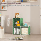 C&AHOME Cube Storage Organizer with Doors, 3-Cube Shelves, DIY Plastic Modular Bookshelf, Closet Clothes Storage Shelving Ide