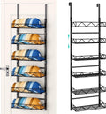 HapiRm Over the Door Hat Organizer - 6 Tier Wall Mounted Hat Rack with 6 Adjustable Metal Basket, Baseball Caps Organizer Sto