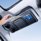 Sun Visor Organizer, Multi-Pocket Sun Visor Organizer for Car, SUV and Truck, Sun Visor Glasses Holder Card Holder Driver License Registration Pen Cell Phone Bill Ticket Key Document Holder1