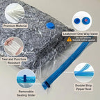 12 Pack Vacuum Storage Bags with Hand Pump, Compression Space Saver for Comforter, Bedding, Blanket Storage, Vacuum Seal Bags