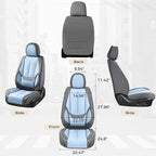 Coverado Seat Covers, Car Seat Covers Front Seats, Leather Seat Covers for Cars, Car Seat Protector Waterproof, Gray Car Seat
