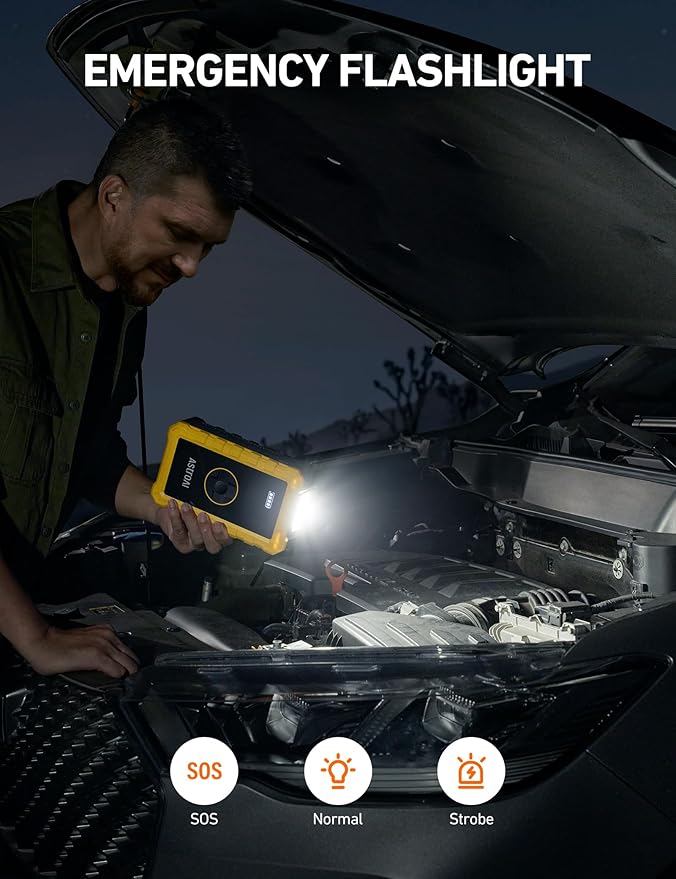 AstroAI S8 Air Jump Starter with Air Compressor,3000A Peak Car Battery Jump Starter Portable (9.0 Gas/6.5L Diesel) with