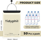 50 PCS Disposable Car Trash Bags Hanging, Leak-proof, Odor Seal. 2 Gallon Car Garbage Bags, Big Capacity. Independent of Car Trash Can, Easy Stick-On Car trash Bin for Car, SUV, Truck, Stroller. White