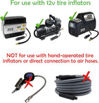 JACO Lightning S2X Tire Inflator Hose Extension Self Locking Nozzle | Patented Lock-on Air Hose Adapter for Tire Pumps (Open Flow)