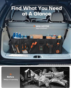 HOTOR Trunk Organizer for Car - Car Organizer, Foldable Trunk organizer for SUVs & Sedans, Sturdy Organization for Car Accesso