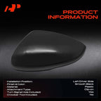 A-Premium Driver Side Rearview Mirror Cover Cap - Compatible with Honda Accord 2018-2024 - Smooth Black, with Turn Signal Hole