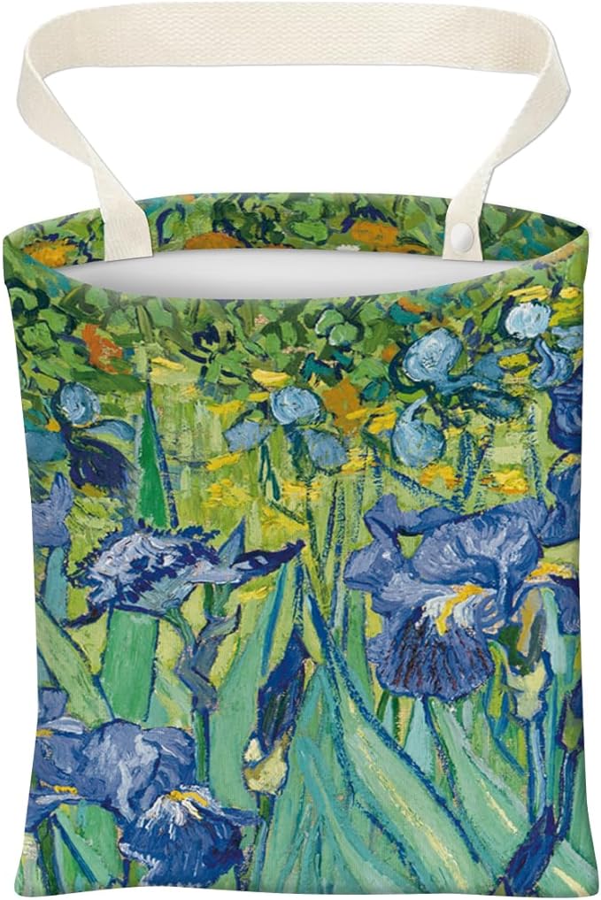 Car Trash Can, Cute Car Trash Bag, Hanging Car Organizer and Storage Bag, Trash Bin for Car Accessories, Vehicle, Travelling, Camping Watercolor Tropical Leafy Pattern