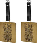 Iota Phi Theta Fraternity Paraphernalia - Official Vendor - Set of 2 Luggage Tags - Greek Letters and Shield