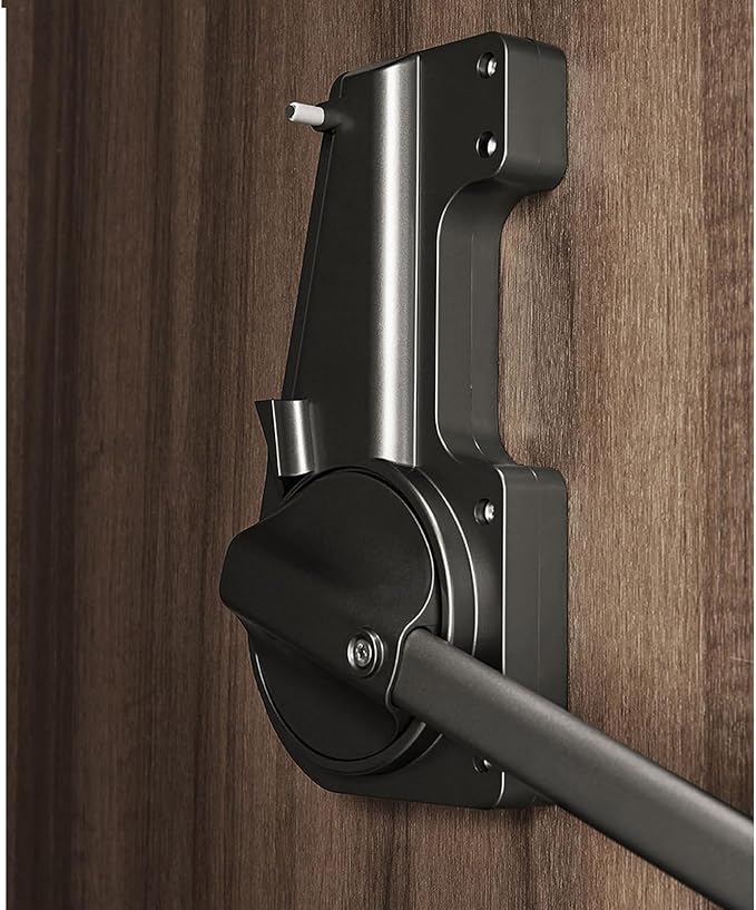 Pull-Down Wardrobe Clothes Rail - Extendable Pull Out Closet Rod, Multifunctional Double Buffering Wardrobe Clothes Hanger Ra