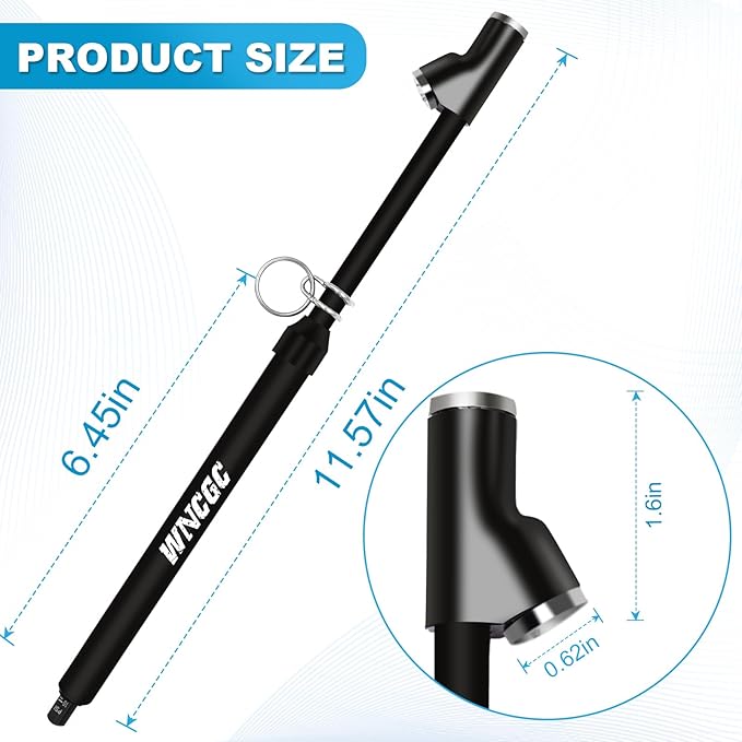 Dual Head Tire Pressure Gauge, Heavy Duty Air Gauge Tire Pressure with Two Side Aluminum Scaleplate, Truck Tire Gauges for Tire Pressure Range to 10-150 PSI, Black, 2 Pack