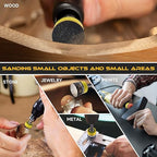 185 PCS 1 Inch Sanding Disc, GOH DODD Hook and Loop 60 to 10000 Grit Wet Dry Sandpaper Sand Paper with 1/8" 1/4" Shank, Backi