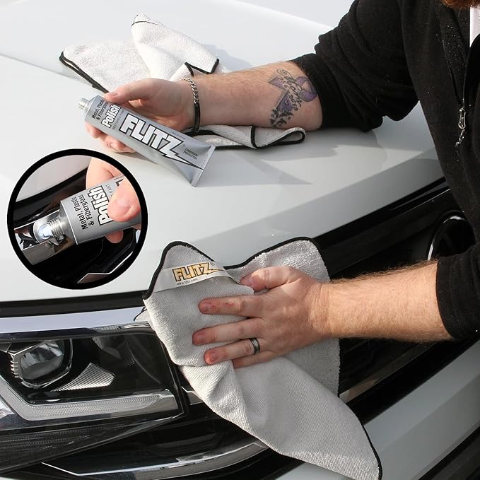Flitz Car Headlight Restoration Kit - USA-Made Headlight Cleaner and Restorer Kit - Includes 1.7oz Polish, 1.7oz Sealant, 3" 