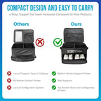 STUFFSTASH Golf Trunk Organizer for Car - Rigid, Won't Collapse | Ventilated Shoe Compartment, Adjustable Dividers & Mesh Pocket