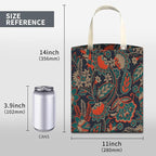 Car Trash Can, Cute Car Trash Bag, Hanging Car Organizer and Storage Bag, Trash Bin for Car Accessories, Vehicle, Travelling, Camping Luxury Paisley Flowers