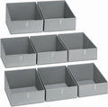 DIMJ Closet Storage Bins 8 Pack - Fabric Trapezoid Closet Organizer Bin, Foldable Storage Baskets for Shelves, Closet Shelf O