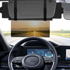 Polarised Sun Visor Extender for Vehicles, Adjustable Anti-Glare Side Window Sun Visor Extension Accessory, Blocks Ultraviolet Rays and Sunlight