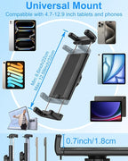 Tesla Back Seat Tablet Holder, Model 3/Y Headrest Tablet Mount with Metal Ball Head, Model Y Rear Seat iPad Mount, Compatible iPad Pro 12.9, Air, Mini, Galaxy Z Fold, Fire HD, 4-13" Tablets