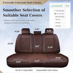 Coverado Leather Rear Seat Covers for Cars, Waterproof Back Seat Cover, Universal Automotive Seat Cushion Protector for Most 