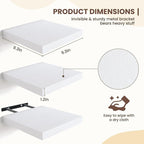 Fun Memories Floating Shelves for Wall - 9.3 Inch Square Shelves with Invisible Brackets, Small Wall Shelf for Living Room, B