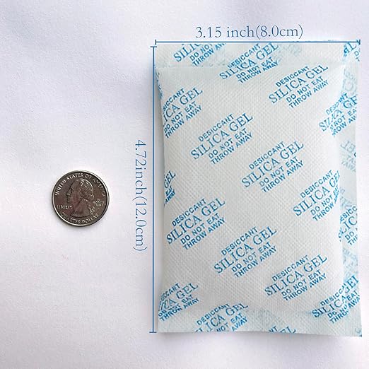 Silica Gel Packets,100 Gram 6 Packets Desiccant Packs, Moisture Absorbers, Rechargeable Silica Gel Car Dehumidifier, Reactiva