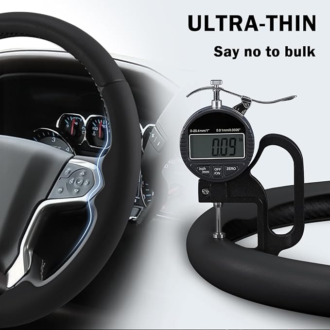 Steering Wheel Cover for Chevy Silverado 1500 2014-2018/2500 2500HD 3500 3500HD 2015-2019/ 4500HD 5500HD 6500HD 2019-2024/ Suburban Tahoe 2015-2020/ Colorado 2015-2022/ Traverse 2018-2023 Chevrolet