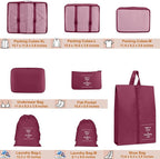 Packing Cubes for Travel - 8 Set Luggage Organizer Bags for Family, Mesh Breathable Travel Packing Cubes for Suitcases Durabl