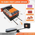 Sailnovo Rooftop Cargo Carrier 15 Cubic, Waterproof Car Roof Bag Soft-Shell Carriers Top Luggage Storage with Slip Mat, 4 Door Hooks & Heavy-Duty PVC for All Vehicle Roof with/Without Rack Cross Bar
