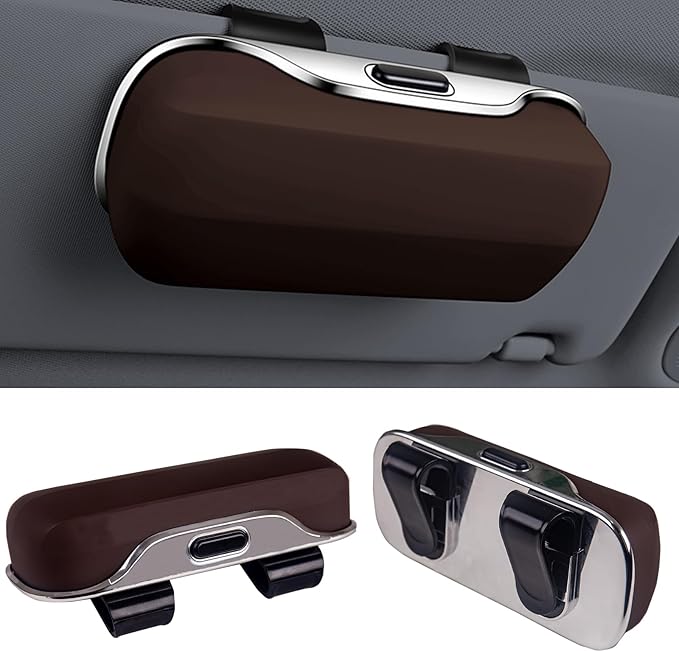 Evankin Universal Car Accessories Car Sun Visor Glasses Holder,Car Sun Visor Organizer Sunglasses Holder Clip On Sun Visor Secure Clip for Sunglasses