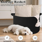 115L Large Blanket Basket,23.6" L x 23.6" W x 15.7" H Rope Woven Baskets with Handles, Toys Storage Bins,Laundry Basket Perfe