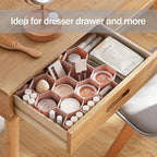 MORNITE 2 Sets Sock Drawer Organizer, Drawer Divider Organizer for Underwear Socks Ties Belts Assemble Honeycomb Separator Cl