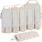 BAGSMART 6 Set /4 Set/2 Set Compression Packing Cubes for Travel, Lightweight Luggage Organizer Bags, Durable Space Saver Bag